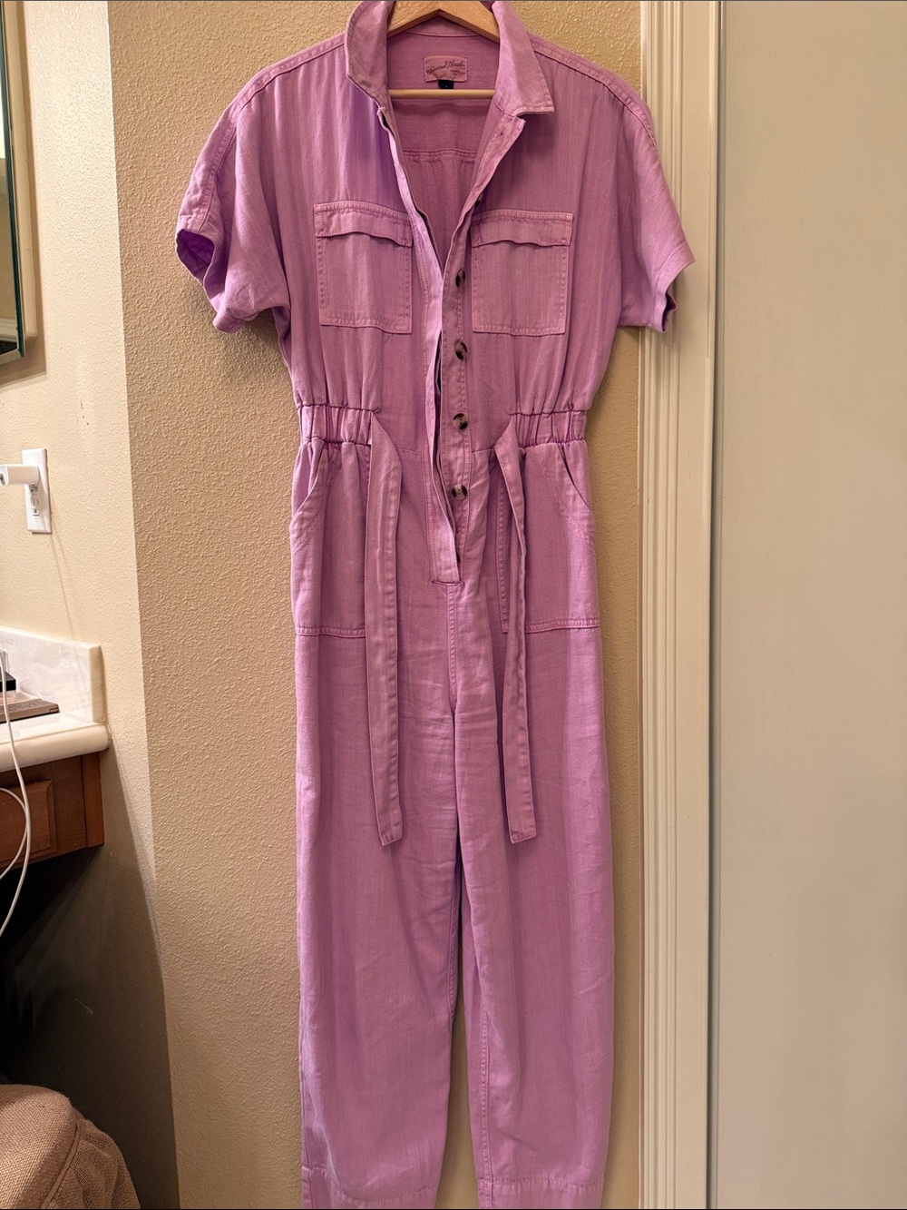 Universal Thread Lavender Short-Sleeve Utility Jumpsuit (like Barbie!)